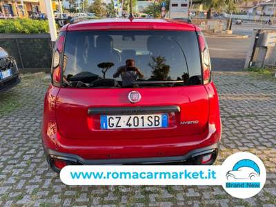 Fiat Pandina PANDINA 1.0 firefly hybrid s&amp;s 70cv KM CERTIFICATI Rosso usata Roma