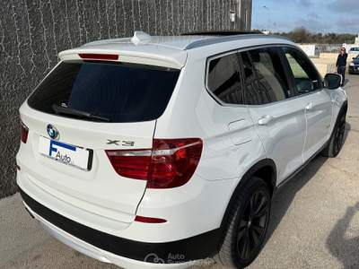 BMW X3 xDrive 30d,TETTO PANORAMICO APRIBILE,pelle Bordeaux,Xeno+Led,Bluetooth,ecc. Bianco usata San Michele Salentino