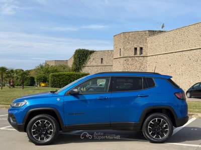 Jeep Compass 240CV PHEV 4XE TRAILHAWK+VIRTUAL+RCAM+2PDC Blu/Azzurro usata Civitavecchia