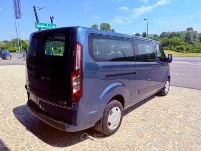 Ford Transit Custom PASSO LUNGO - 9 POSTI - KM 75.000 - PIU' IVA Blu/Azzurro usata Castagnole delle Lanze