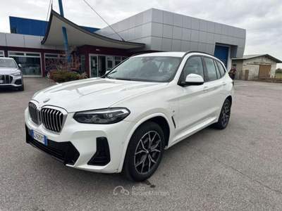 BMW X3 X3 2021 xdrive20d  M mhev 48V Msport auto GJ620YS Bianco usata Basiliano