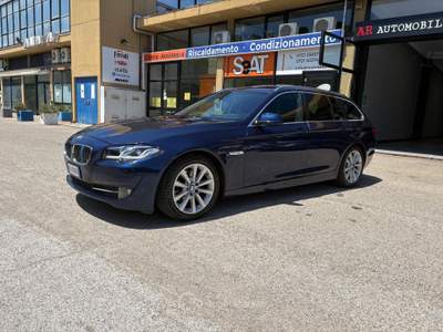 BMW Serie 5 520d 520d Touring AUTOMATICA-TETTO-GANCIO TRAINO. Blu/Azzurro usata Pesaro