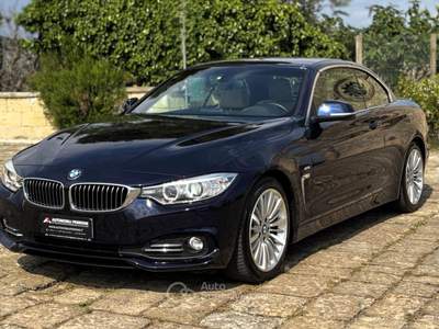 BMW Serie 4 420d d Cabrio Luxury (Pelle/Led/Retro/Navi/Auto) Blu/Azzurro usata Castellaneta
