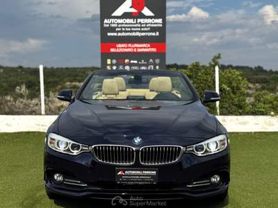 BMW Serie 4 420d d Cabrio Luxury (Pelle/Led/Retro/Navi/Auto) Blu/Azzurro usata Castellaneta