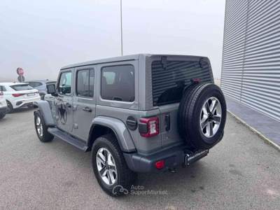 Jeep Wrangler Unlimited 2.2 Mjt II 4X4 4WD Sahara GANCIO TRAINO Grigio usata Sant'Angelo in vado