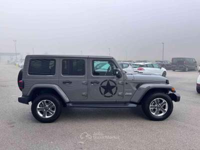 Jeep Wrangler Unlimited 2.2 Mjt II 4X4 4WD Sahara GANCIO TRAINO Grigio usata Sant'Angelo in vado