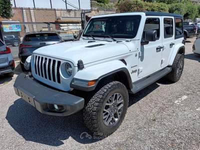 Jeep Wrangler 2200 MJT UNLIMITED SAHARA 4X4 200CV AUTOM ITALIA Bianco usata Viterbo