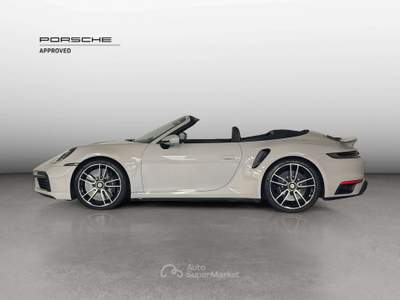 Porsche 911 992 Turbo S Cabrio-IVA ESPOSTA-CARBOCERAMICA-SEDILI VENTILATI-ADAPTIVE CRUISE CONTROL-SURROUND VIEW Bianco usata Grandate