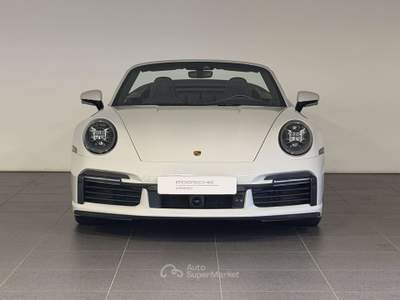 Porsche 911 992 Turbo S Cabrio-IVA ESPOSTA-CARBOCERAMICA-SEDILI VENTILATI-ADAPTIVE CRUISE CONTROL-SURROUND VIEW Bianco usata Grandate