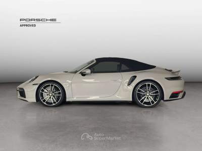 Porsche 911 992 Turbo S Cabrio-IVA ESPOSTA-CARBOCERAMICA-SEDILI VENTILATI-ADAPTIVE CRUISE CONTROL-SURROUND VIEW Bianco usata Grandate