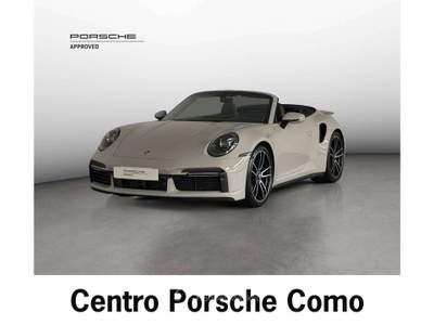 Porsche 911 992 Turbo S Cabrio-IVA ESPOSTA-CARBOCERAMICA-SEDILI VENTILATI-ADAPTIVE CRUISE CONTROL-SURROUND VIEW Bianco usata Grandate
