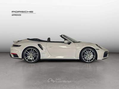 Porsche 911 992 Turbo S Cabrio-IVA ESPOSTA-CARBOCERAMICA-SEDILI VENTILATI-ADAPTIVE CRUISE CONTROL-SURROUND VIEW Bianco usata Grandate
