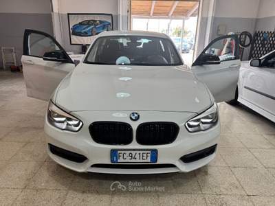 BMW Serie 1 116d 116 116d Urban cv. NAVIGATORE OK NEOPATENTATI Bianco usata Terracina