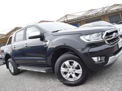Ford Ranger FORD Ranger 4x4 PICK UP DOPPIA CABINA - GANCIO TRAINO - 2.0 TDCI 170CV - 6m - LIMITED FULL - NAVI - PELLE - ADAS - SENSORI - CRUISE - BT - RETROCAMERA Nero usata Montalto di Castro