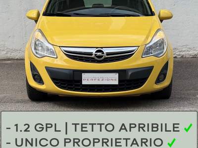Opel Corsa GPL, Unico Proprietario, Tetto Apribile Giallo usata Brescia