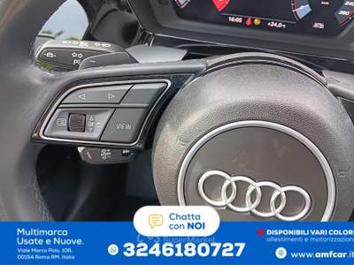 Audi A3 Sportback 35 TDI S line Climatizzatore a LED Sedili riscaldabili Nero usata Roma