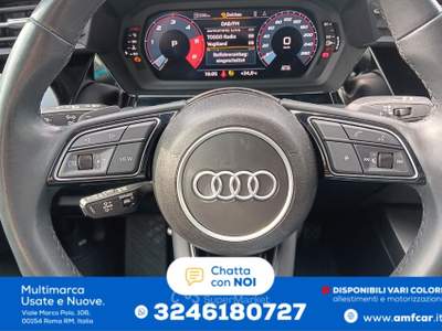 Audi A3 Sportback 35 TDI S line Climatizzatore a LED Sedili riscaldabili Nero usata Roma