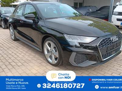 Audi A3 Sportback 35 TDI S line Climatizzatore a LED Sedili riscaldabili Nero usata Roma