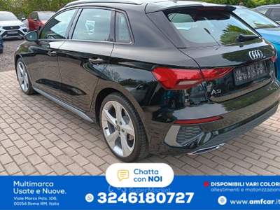 Audi A3 Sportback 35 TDI S line Climatizzatore a LED Sedili riscaldabili Nero usata Roma