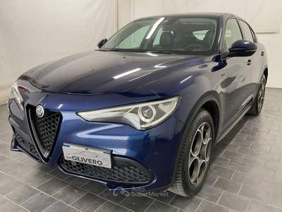 Alfa Romeo Stelvio 2.2 Turbodiesel 190 CV AT8 Q4 Sprint-MY20 Blu/Azzurro usata Fossano