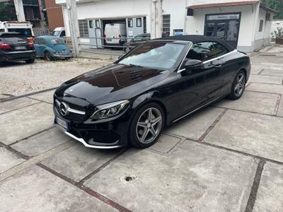 Mercedes-Benz Classe C Mercedes C 220 D CABRIO Auto tenuta benne unico proprietario allestimento AMG Nero usata Cinisello Balsamo