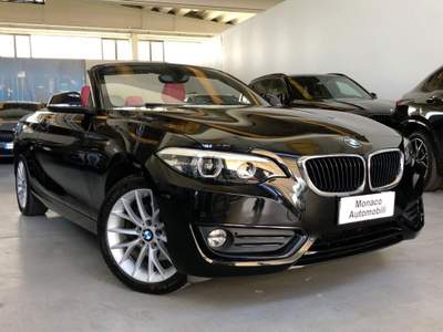 BMW Serie 2 220i i Cabrio Advantage aut. Nero usata Gambellara