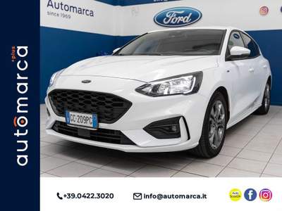 Ford Focus 1.0 EcoBoost Hybrid 125 CV 5p. ST-Line Bianco usata Silea