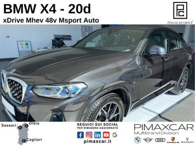 BMW X4 xDrive20d 48V Msport Grigio usata Sassari