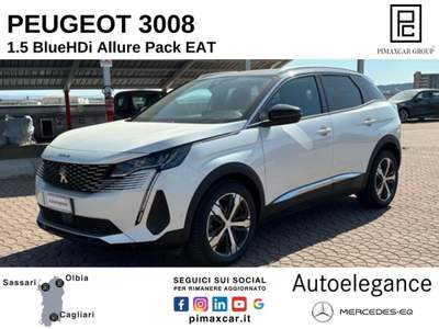 Peugeot 3008 BlueHDi 130 S&S Allure Pack Bianco usata Sassari