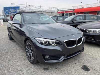 BMW Serie 2 220i i Cabrio Advantage aut. Grigio usata Torino