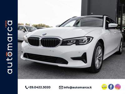 BMW Serie 3 318d 318d Touring Business Advantage aut. #LED#NAV Bianco usata Silea